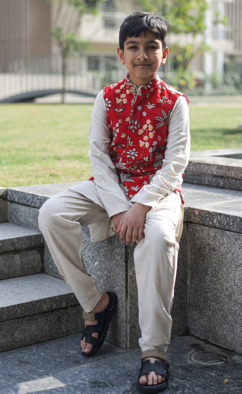 Kurta pajama with nehru jacket