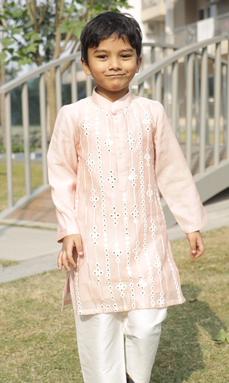 Kurta with pants.