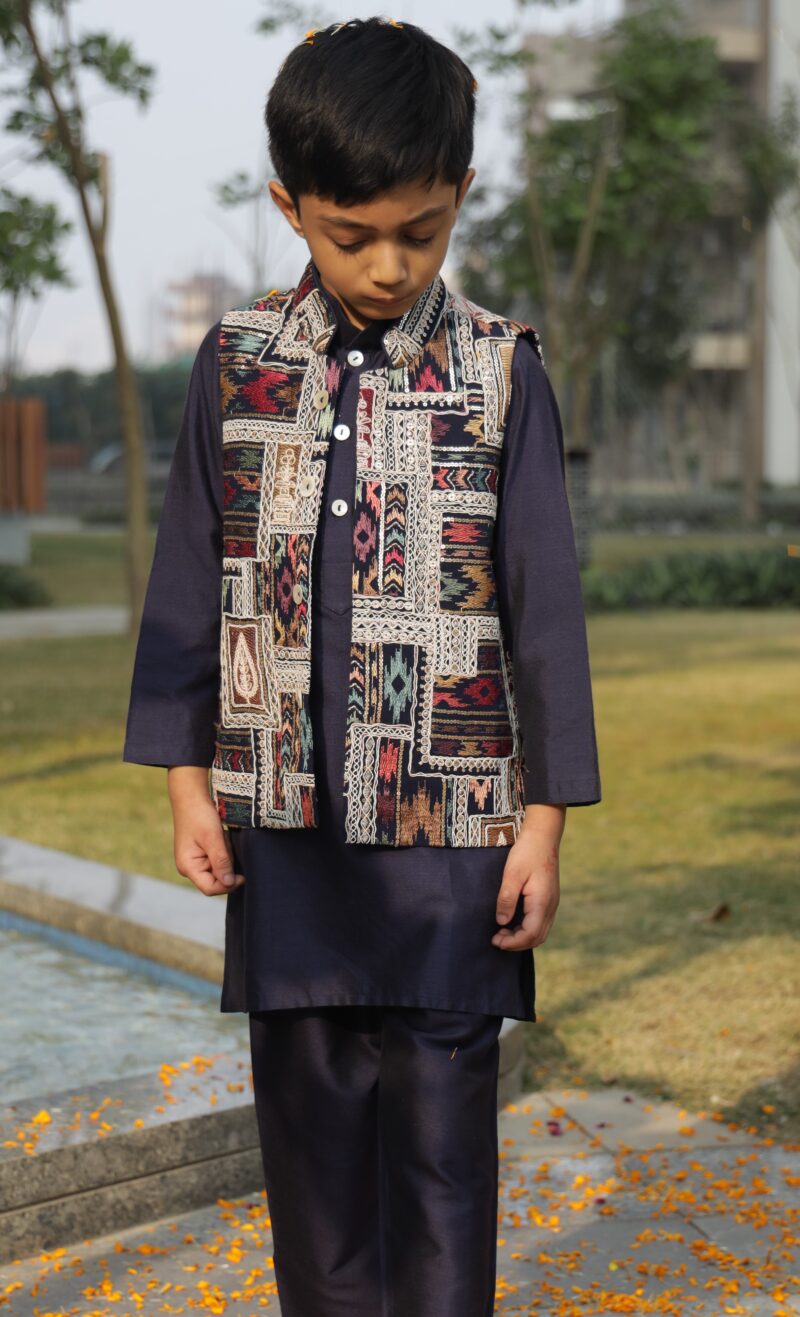 Kurta pajama with nehru jacket