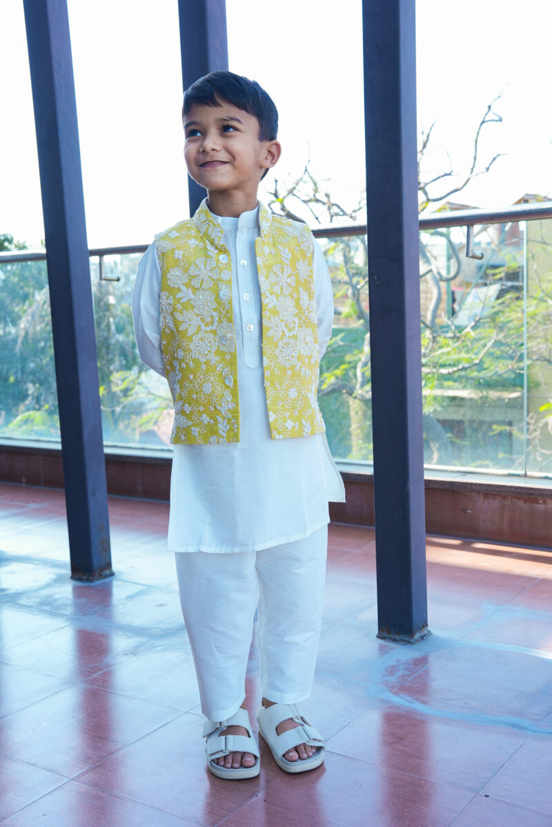 Kurta pajama with nehru jacket