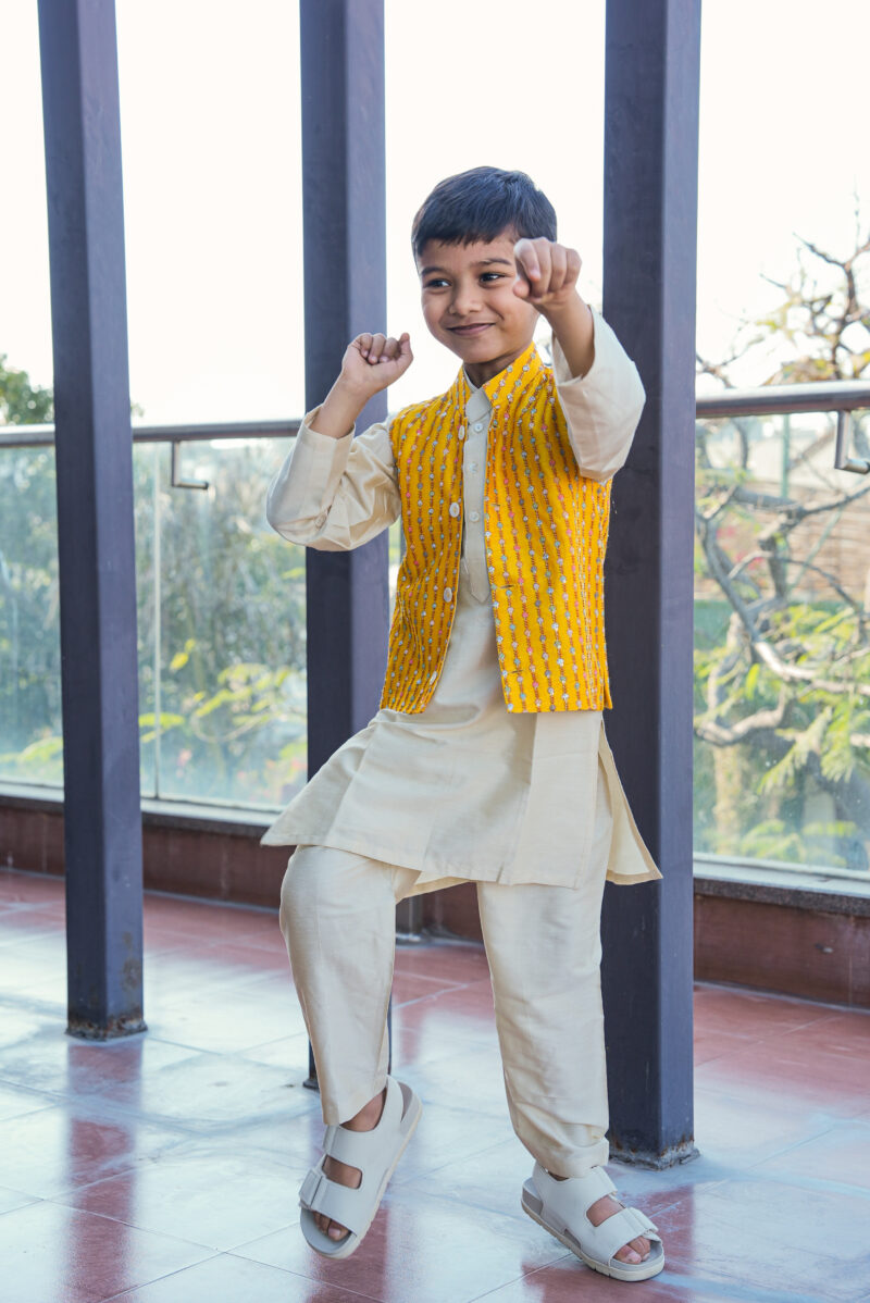 Kurta pajama with nehru jacket