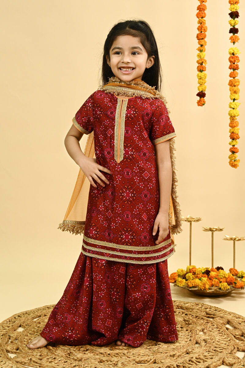 KURTA WITH SHARARA AND DUPPATTA