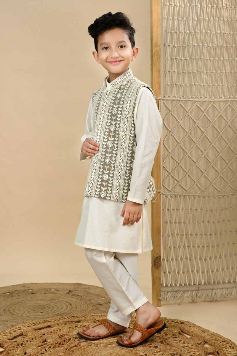 kurta pajama with nehru jacket